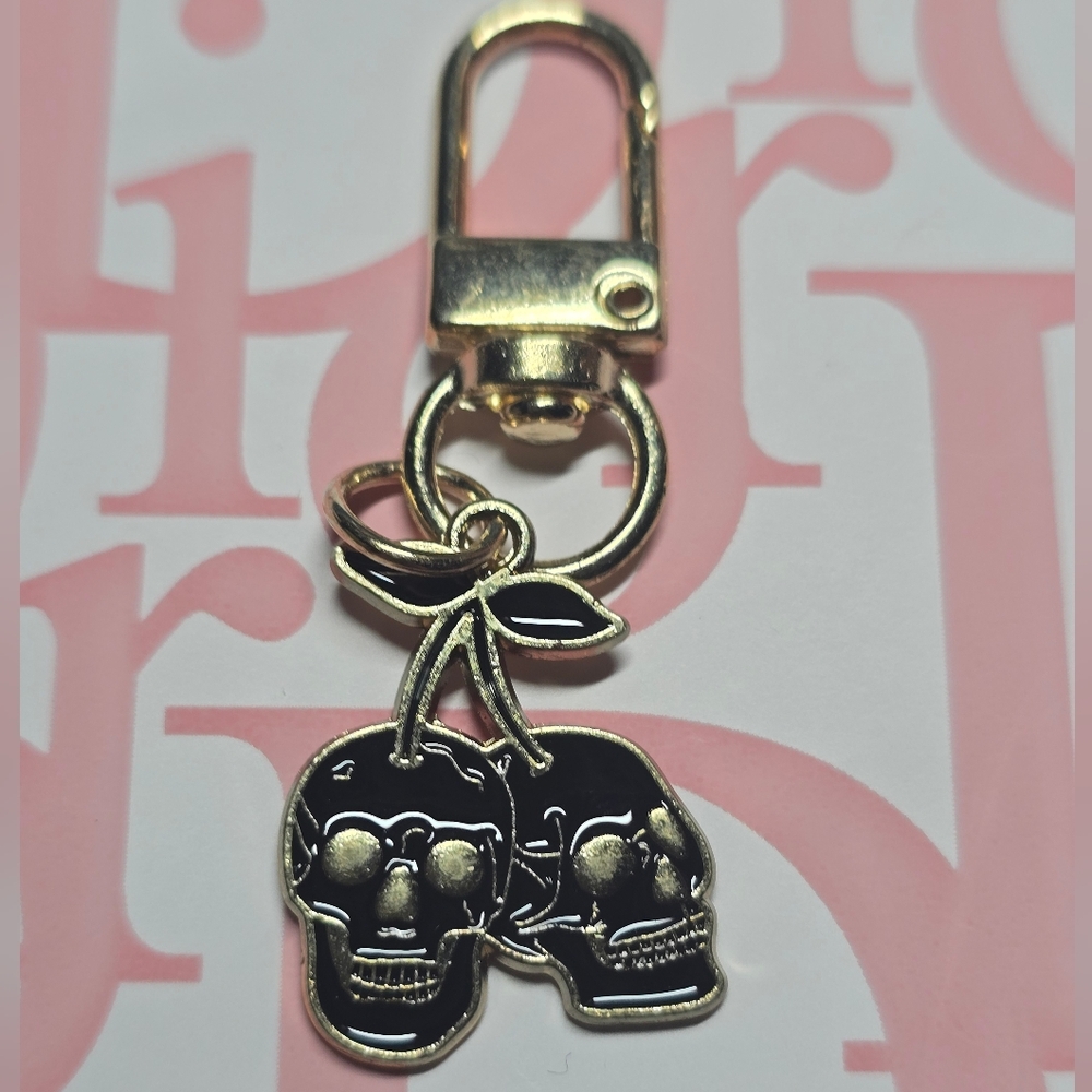 Cherry Skulls Halloween Small Bag Charm/ Keychain New